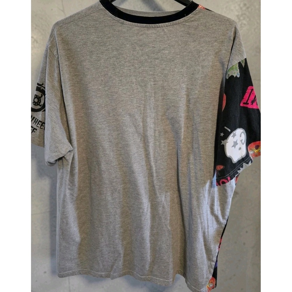 Parish Nation Skull Graphic Streetwear Shirt XL Graffiti Punk Split Tee Y2K - Picture 6 of 9